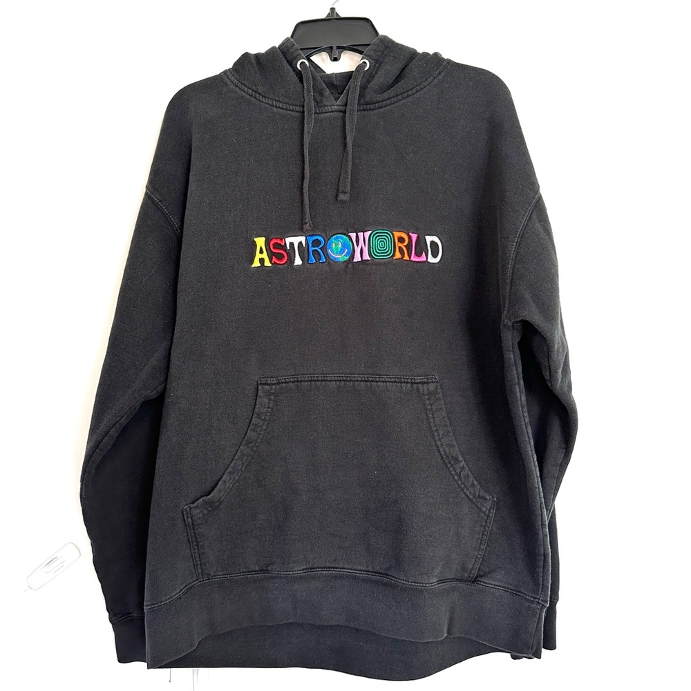 💛💙 Astroworld Hoodie Mens L “Wish You Were Here” Cactus Jack Embroidered 💜💚